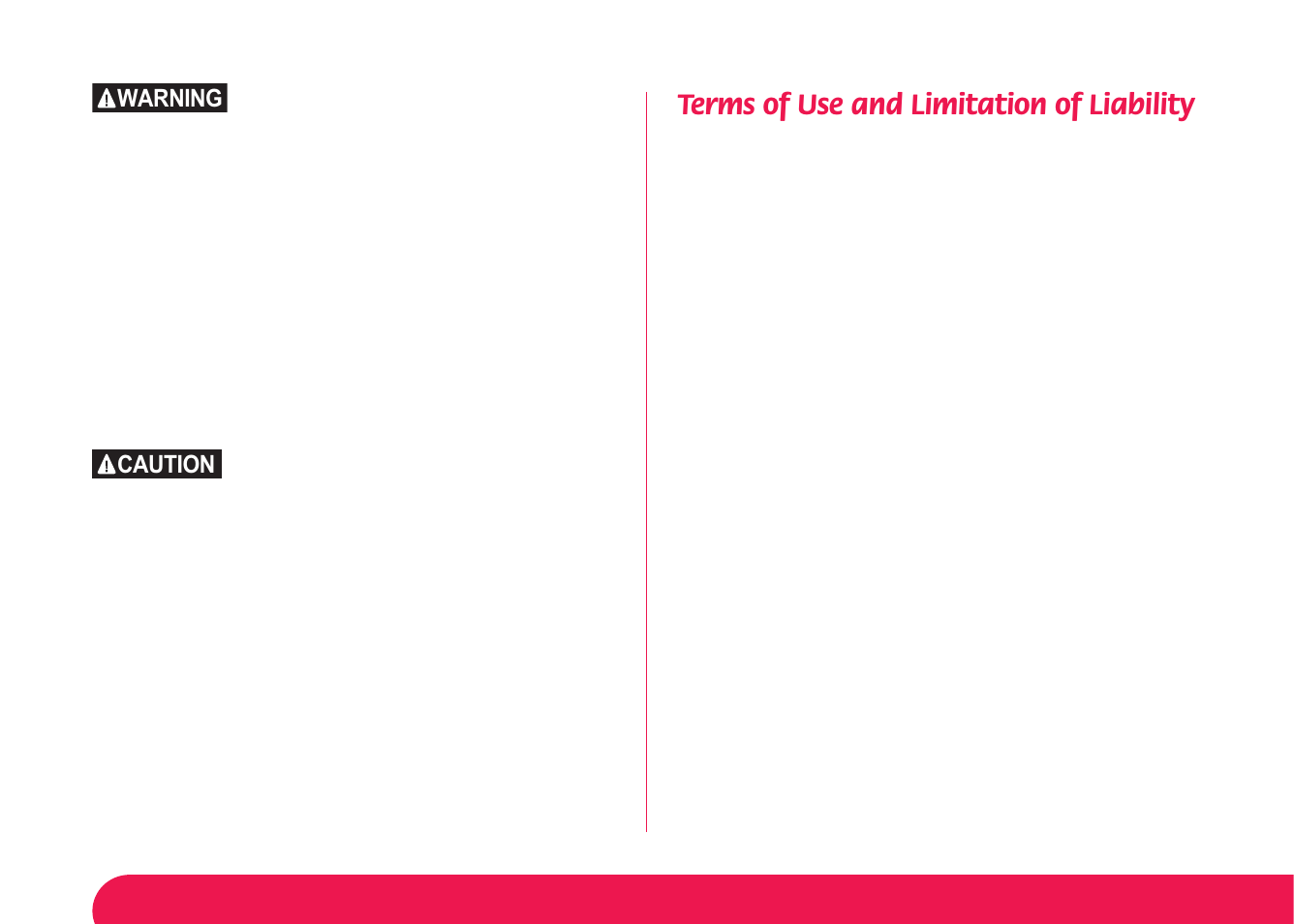 Terms of use and limitation of liability, Warning caution | Petsafe Magnetic 4-Way Locking Cat Flap User Manual | Page 9 / 52