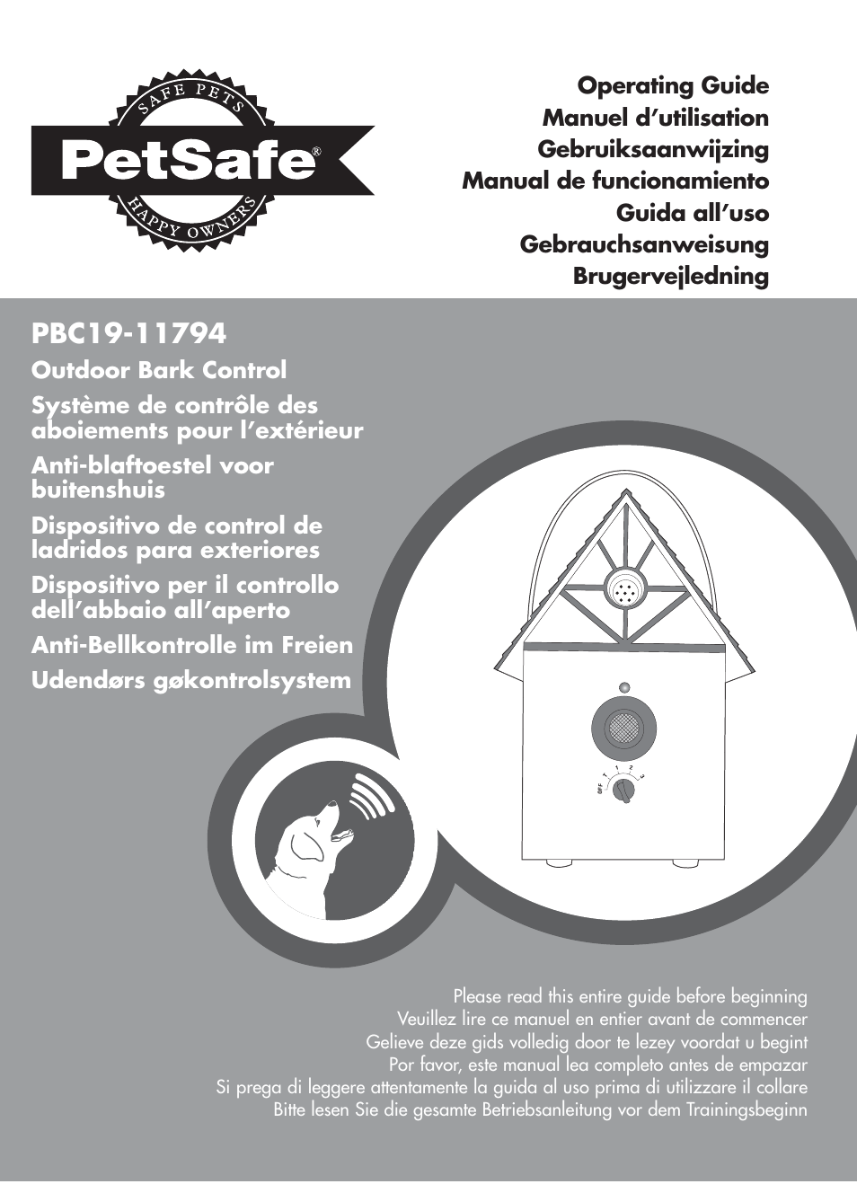 Petsafe Outdoor Bark Control User Manual | 72 pages