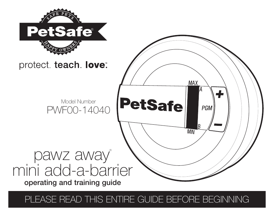 Petsafe Pawz Away® Extra Mini Pet Barrier User Manual | 28 pages