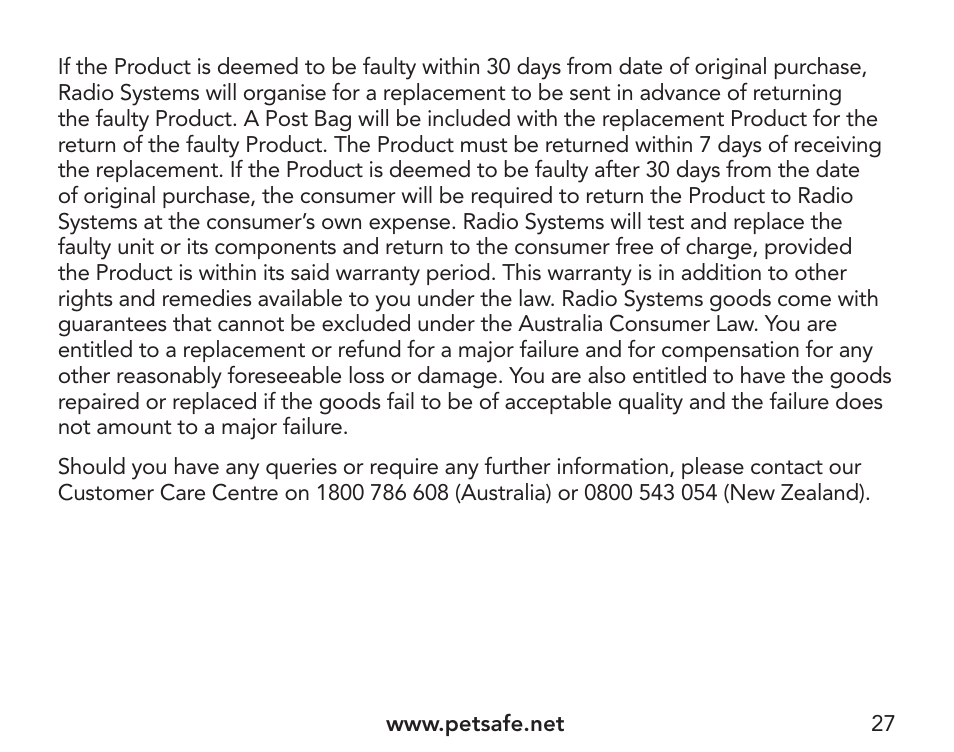 Petsafe Pawz Away® Extra Mini Pet Barrier User Manual | Page 27 / 28