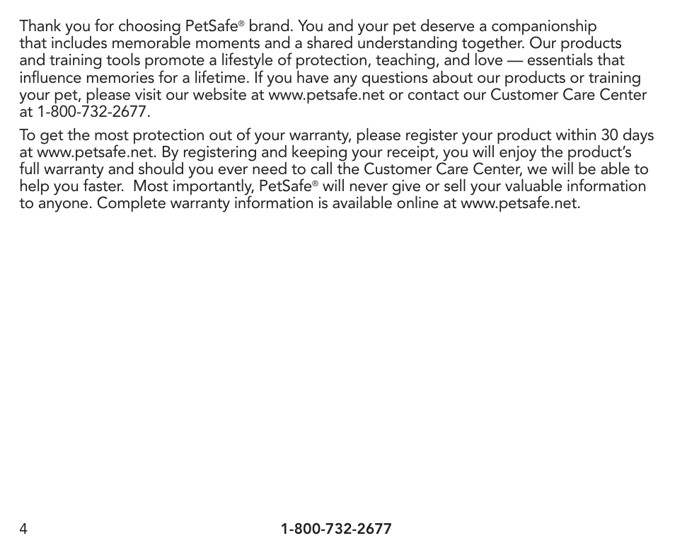 Petsafe Pawz Away® Extra Receiver Collar User Manual | Page 4 / 24