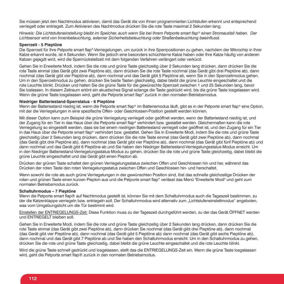 Petsafe Petporte Smart Flap® Microchip Cat Flap User Manual | Page 112 / 116