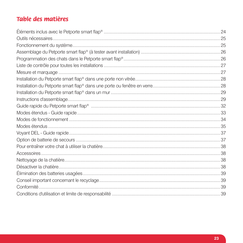 Petsafe Petporte Smart Flap® Microchip Cat Flap User Manual | Page 23 / 116