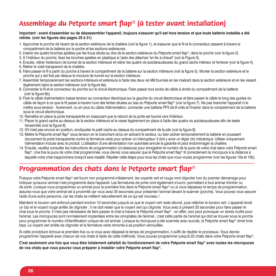 Petsafe Petporte Smart Flap® Microchip Cat Flap User Manual | Page 26 / 116