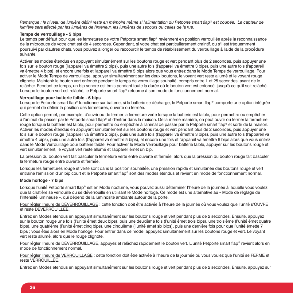 Petsafe Petporte Smart Flap® Microchip Cat Flap User Manual | Page 36 / 116