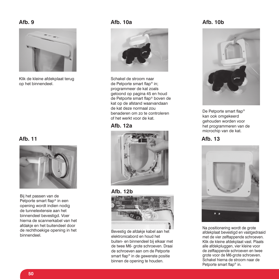 Afb. 12a, Afb. 12b | Petsafe Petporte Smart Flap® Microchip Cat Flap User Manual | Page 50 / 116