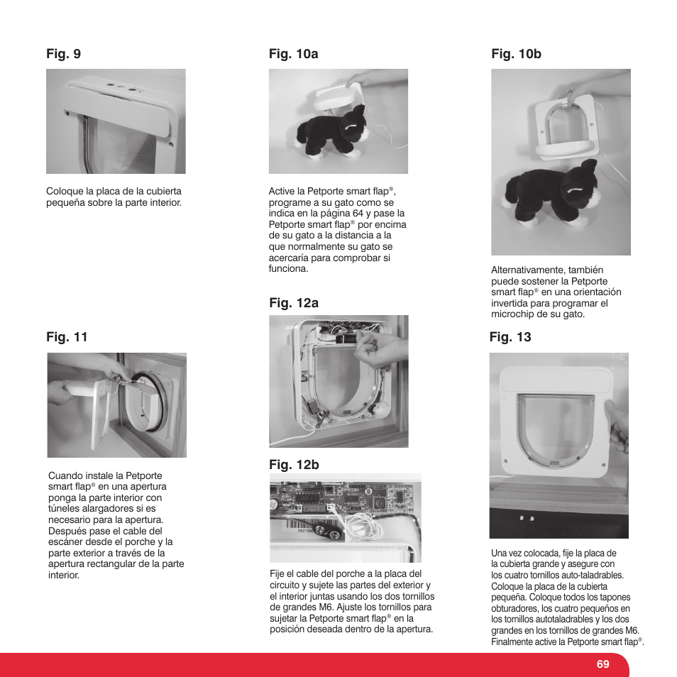 Fig. 12a, Fig. 12b | Petsafe Petporte Smart Flap® Microchip Cat Flap User Manual | Page 69 / 116