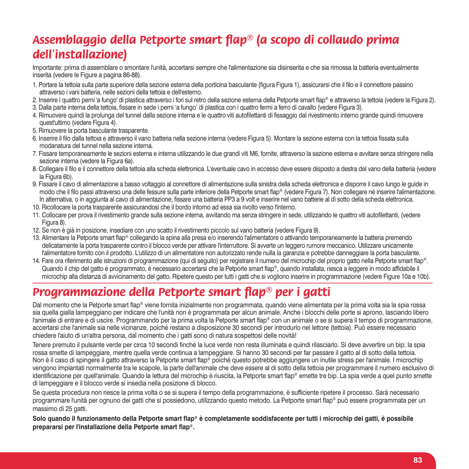Petsafe Petporte Smart Flap® Microchip Cat Flap User Manual | Page 83 / 116