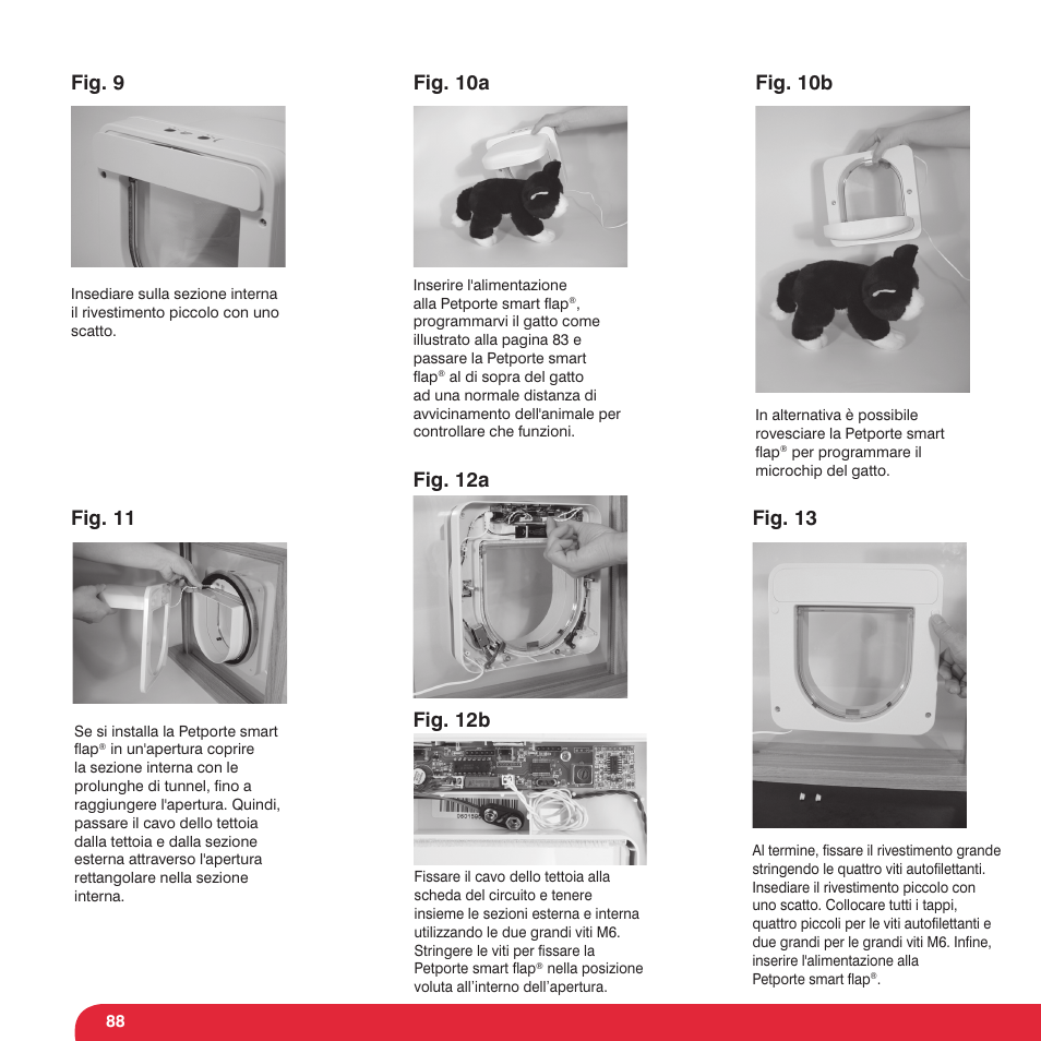 Fig. 12a, Fig. 12b | Petsafe Petporte Smart Flap® Microchip Cat Flap User Manual | Page 88 / 116