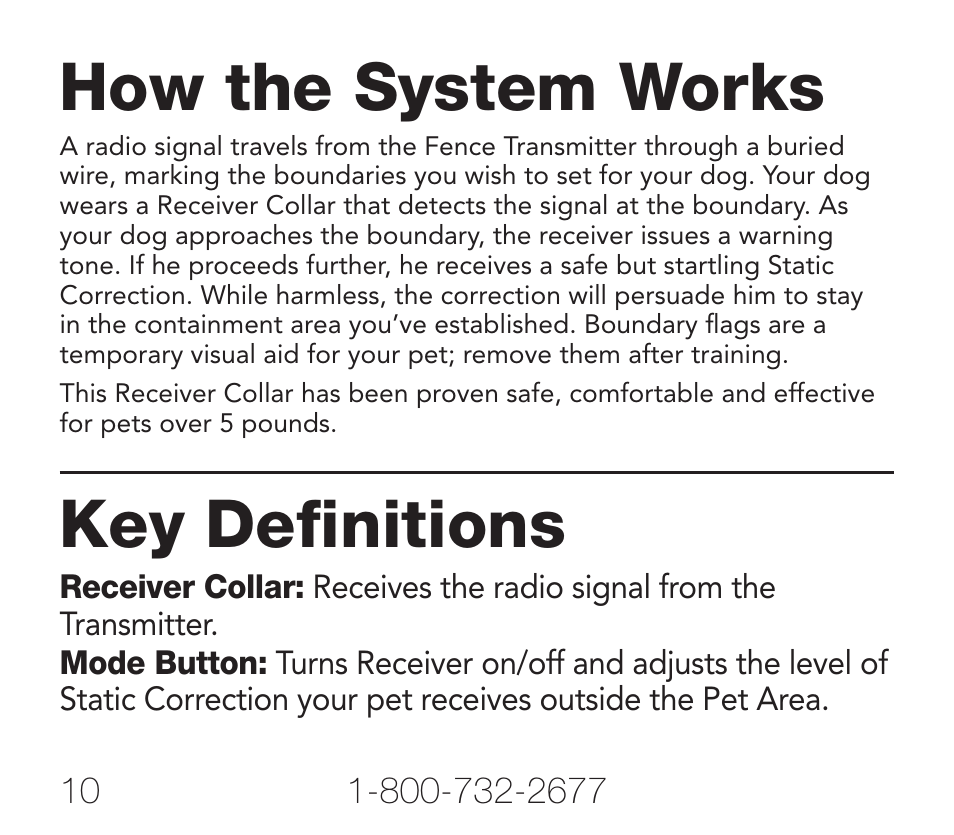 How the system works, Key definitions | Petsafe Rechargeable Add-A-Dog® Extra Receiver Collar User Manual | Page 10 / 40