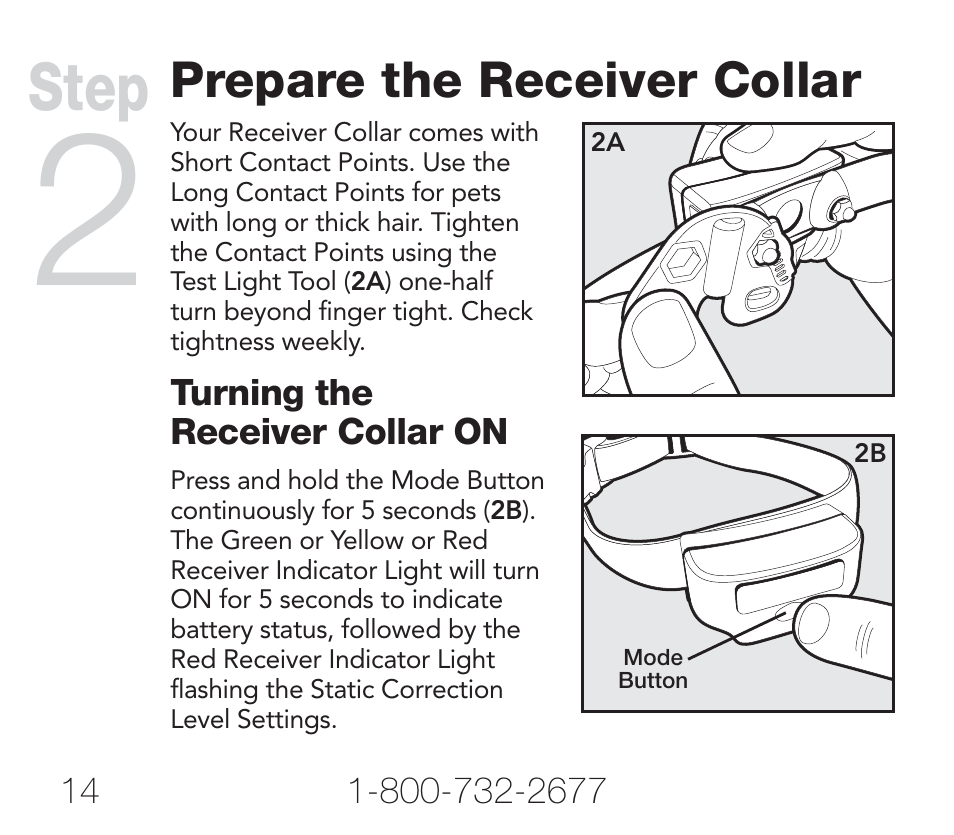 Step, Prepare the receiver collar | Petsafe Rechargeable Add-A-Dog® Extra Receiver Collar User Manual | Page 14 / 40