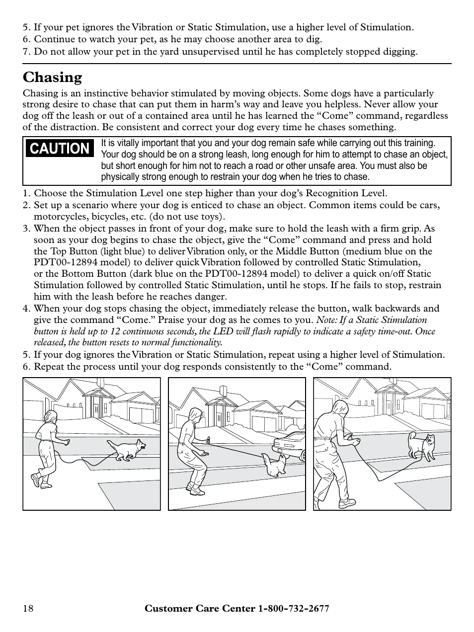 Chasing | Petsafe Remote Trainer with Vibration PLUS User Manual | Page 18 / 24