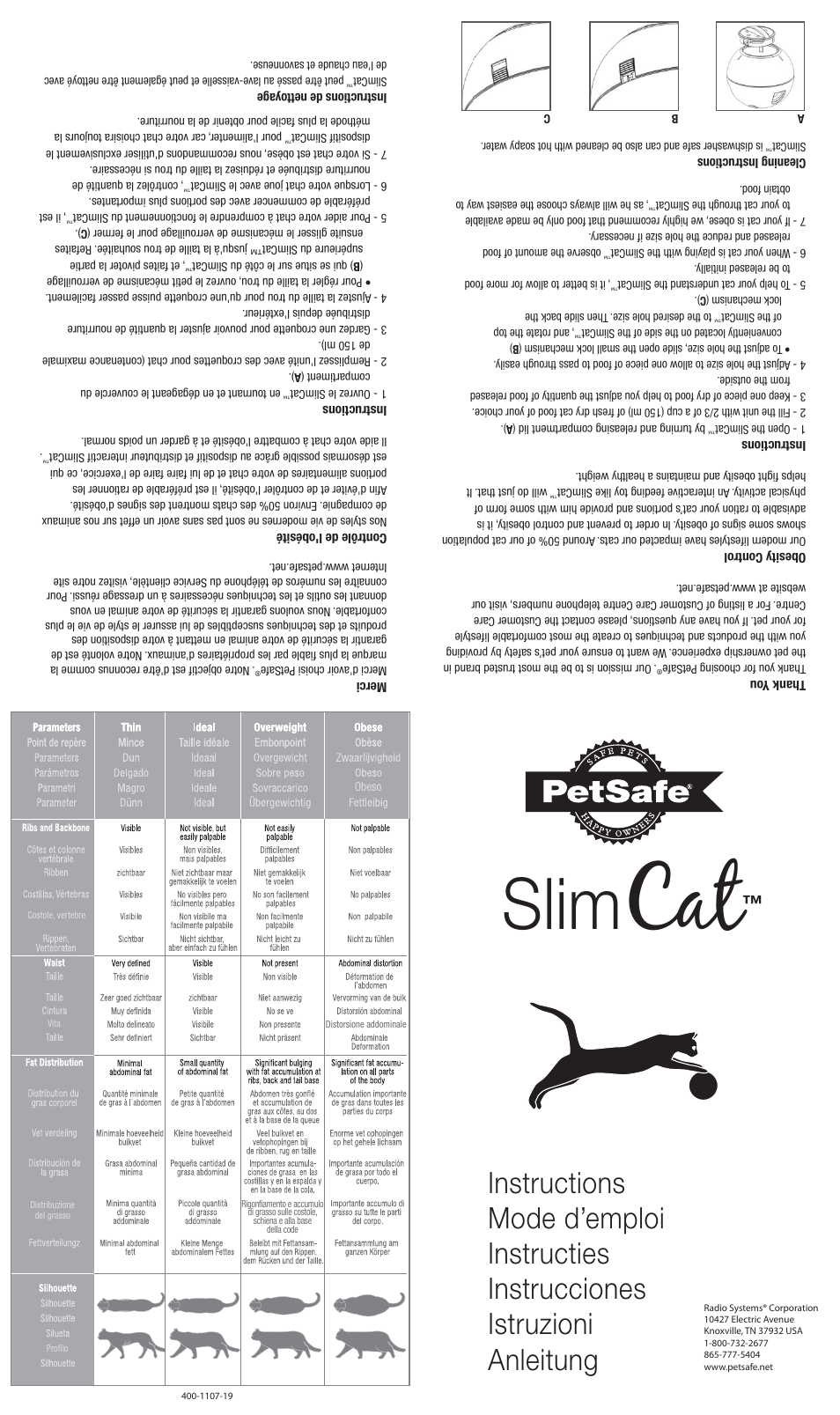 Petsafe SlimCat™ User Manual | 2 pages