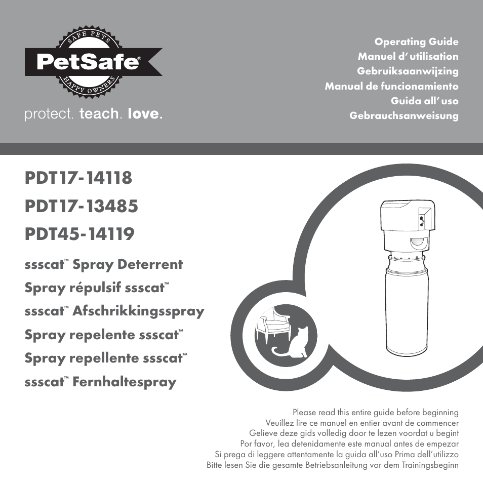 Petsafe ssscat™ Spray Deterrent User Manual | 76 pages