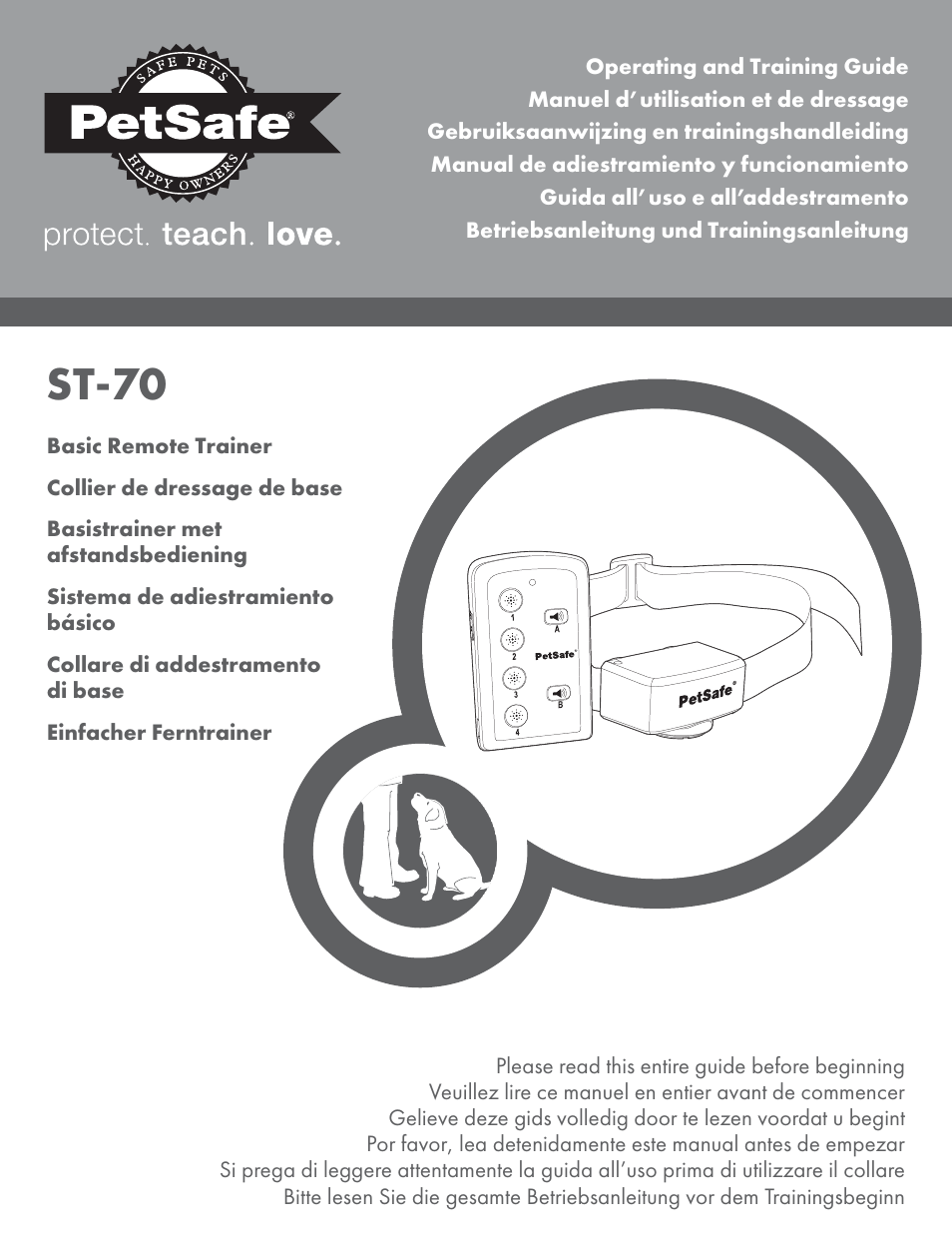 Petsafe ST-70, 70 m Basic Remote Trainer User Manual | 108 pages