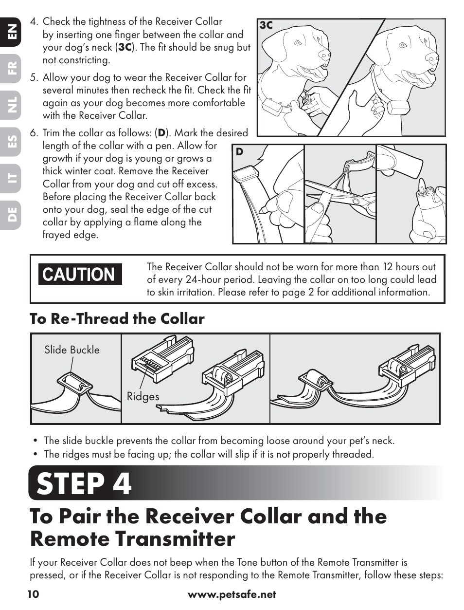 Step 4 | Petsafe ST-70, 70 m Basic Remote Trainer User Manual | Page 10 / 108