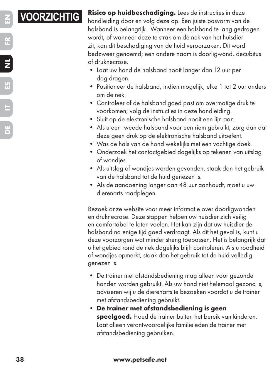 Petsafe ST-70, 70 m Basic Remote Trainer User Manual | Page 38 / 108