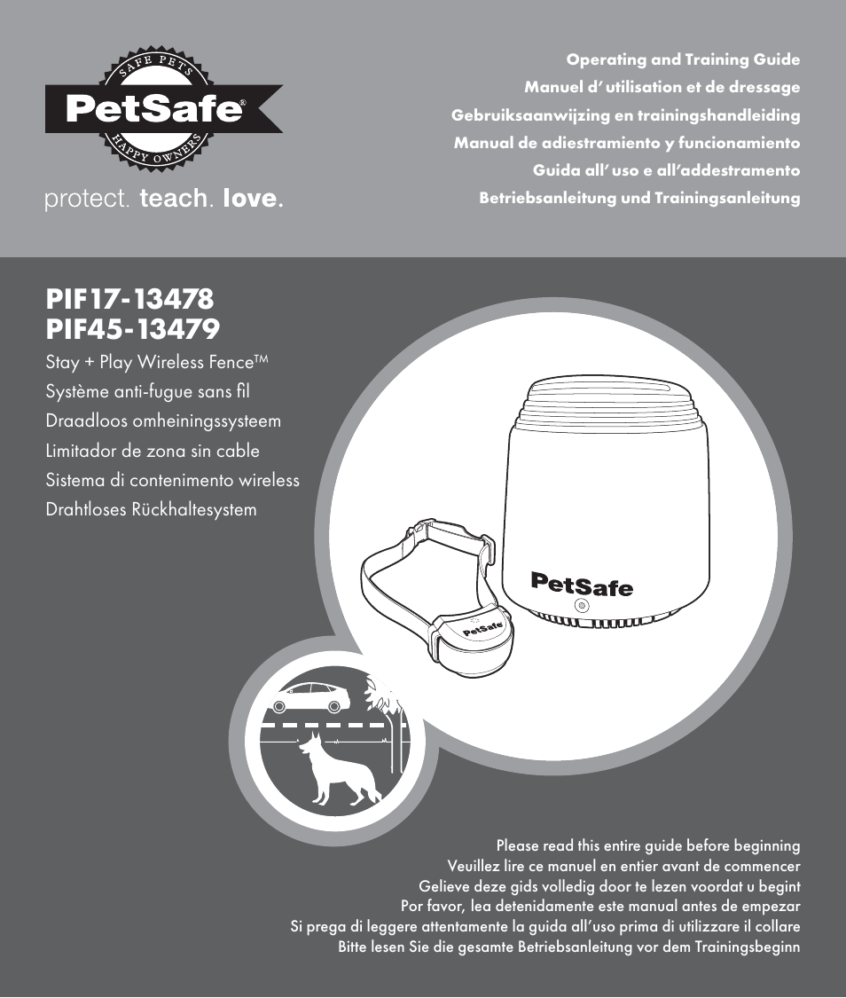 Petsafe Stay+Play Wireless Fence PIF17-13478 User Manual | 160 pages