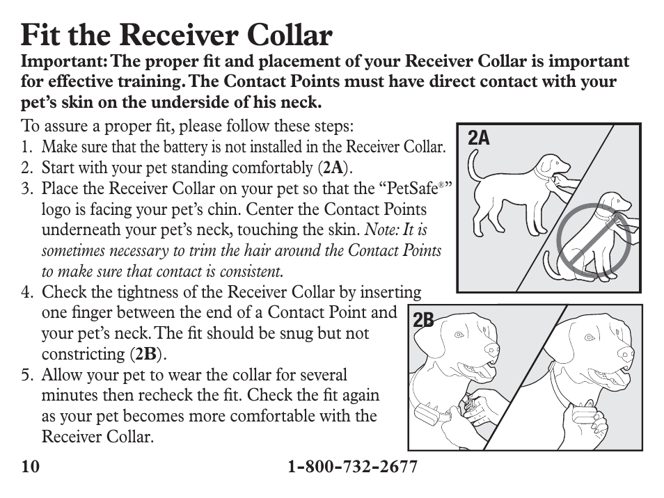 Fit the receiver collar | Petsafe Stubborn Dog Add-A-Dog® Extra Receiver Collar User Manual | Page 10 / 24