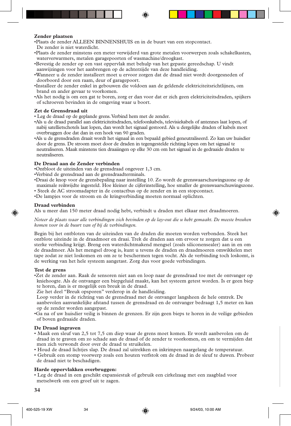 Petsafe Stubborn Dog In-Ground Fence™ System User Manual | Page 34 / 72