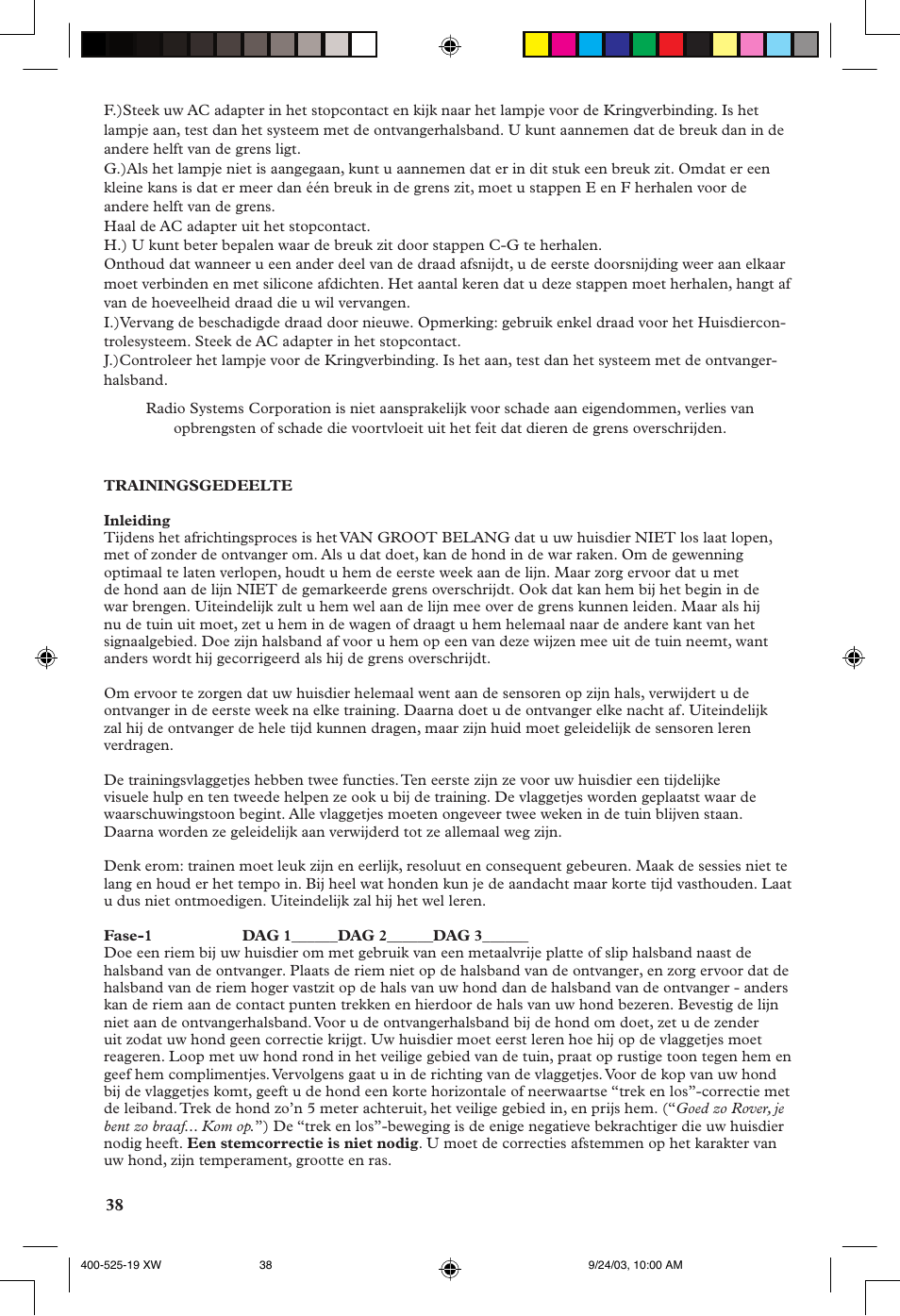Petsafe Stubborn Dog In-Ground Fence™ System User Manual | Page 38 / 72