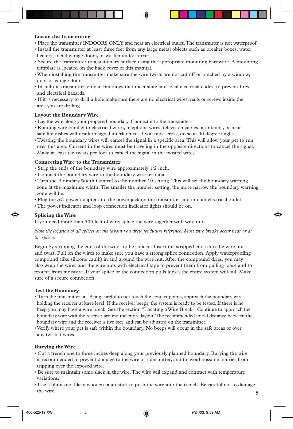 Petsafe Stubborn Dog In-Ground Fence™ System User Manual | Page 5 / 72