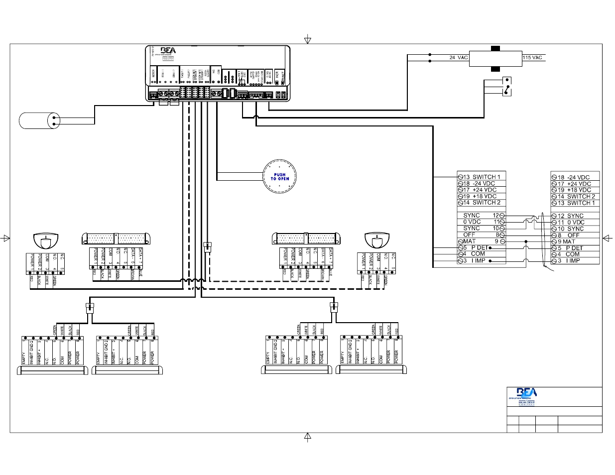 0245.03_20070517_besam cup/mp w/lo-linx, Lo-linx, Eagle 1 24 v transformer | Bodyguard 1, Eagle 2 bodyguard 2, Motor, Cup slave cup master | BEA LO Linx 80.0240.04 User Manual | Page 5 / 18