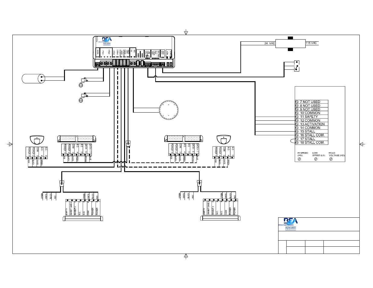 Lo-linx, Eagle 1 24 v transformer, Bodyguard 1 | Eagle 2 bodyguard 2, Motor | BEA LO Linx 80.0240.04 User Manual | Page 8 / 18