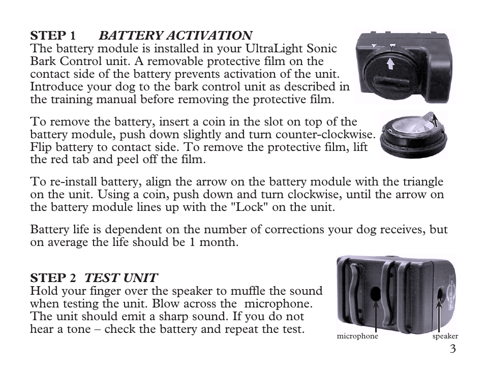 Petsafe Ultralight Sonic Bark Control Collar User Manual | Page 3 / 24