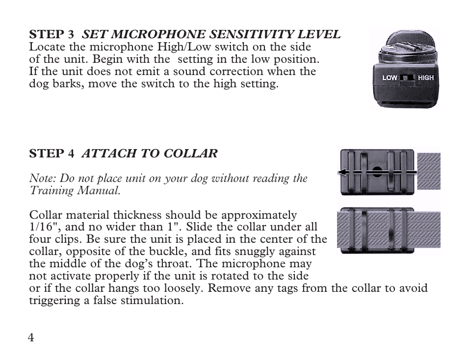 Petsafe Ultralight Sonic Bark Control Collar User Manual | Page 4 / 24