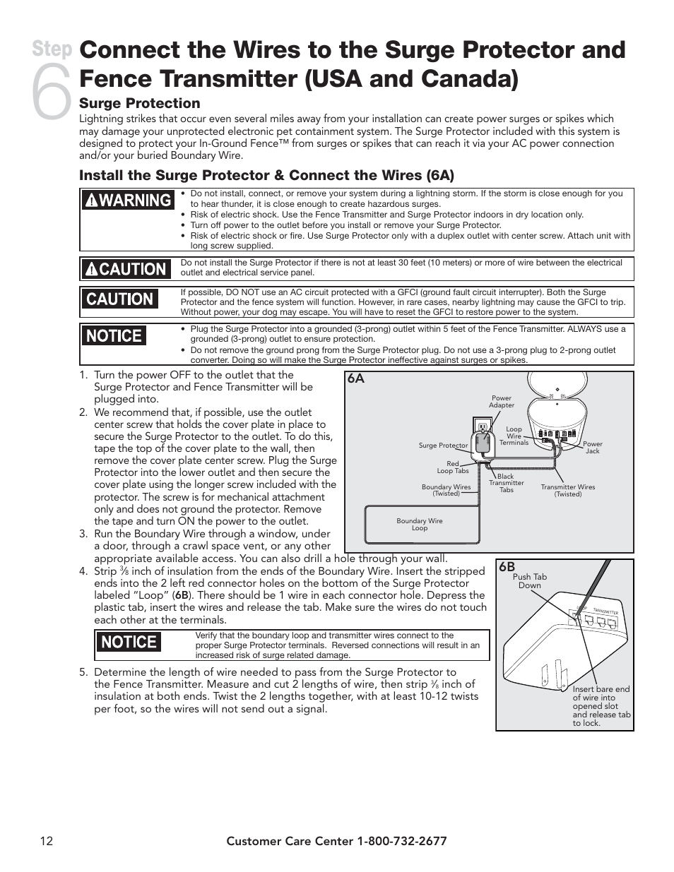 Step, Surge protection | Petsafe UltraSmart® In-Ground Fence™ User Manual | Page 12 / 28