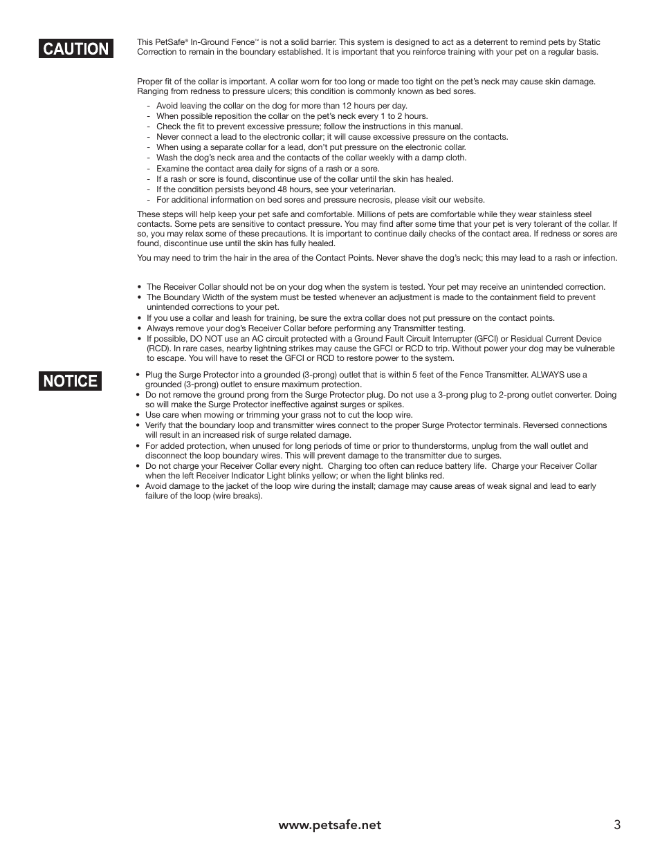 Petsafe UltraSmart® In-Ground Fence™ User Manual | Page 3 / 28