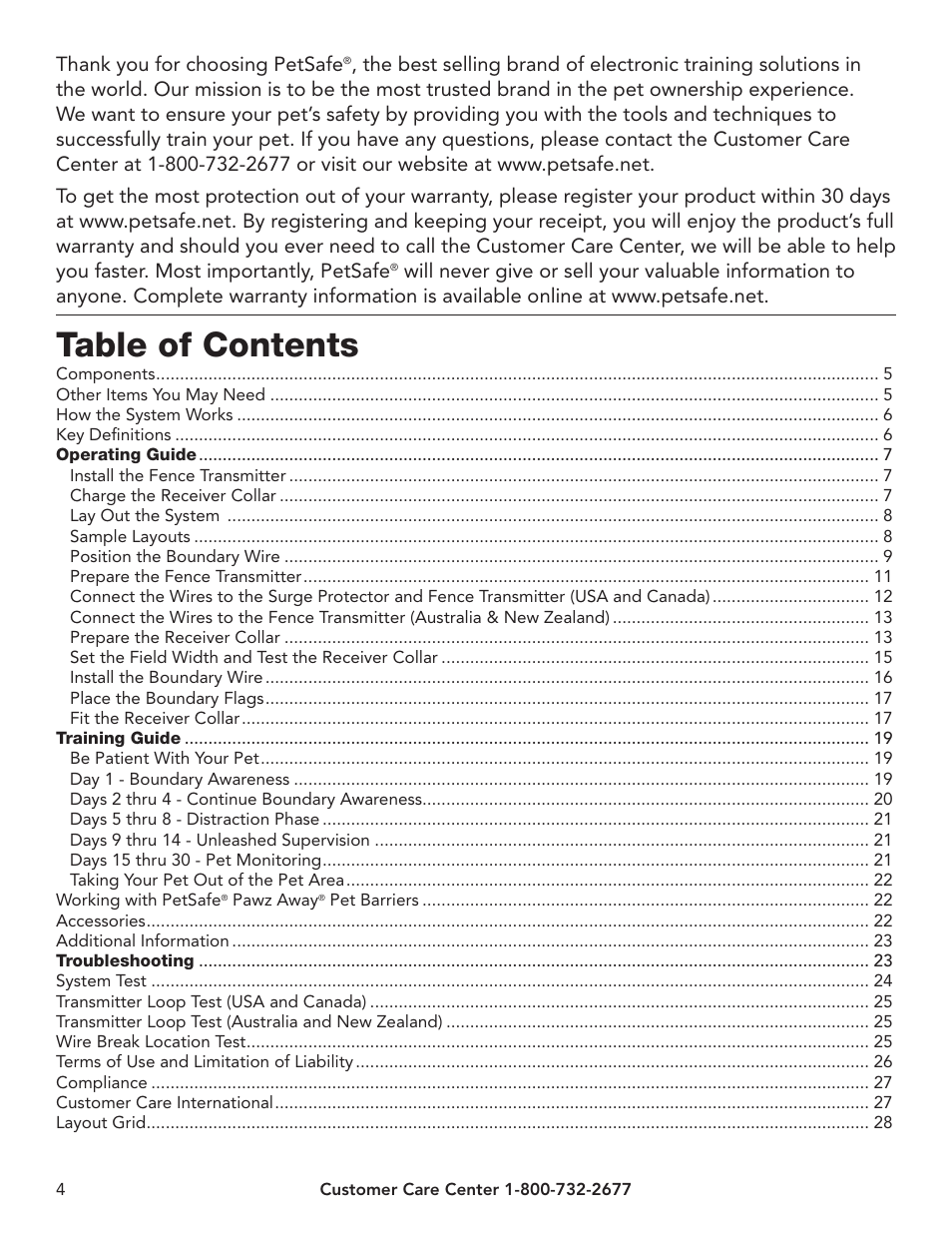 Petsafe UltraSmart® In-Ground Fence™ User Manual | Page 4 / 28