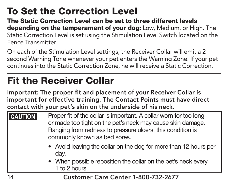 Fit the receiver collar | Petsafe UltraSmart® In-Ground Fence™ Receiver Collar User Manual | Page 14 / 28