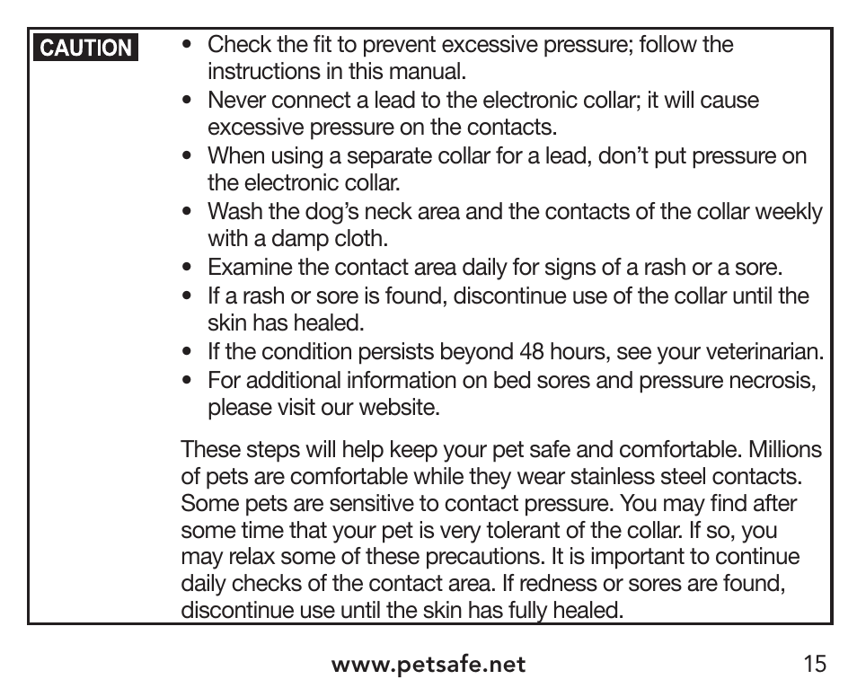 Petsafe UltraSmart® In-Ground Fence™ Receiver Collar User Manual | Page 15 / 28