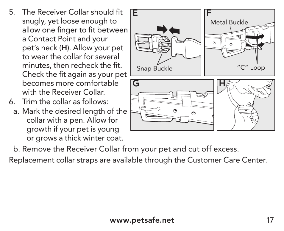 Petsafe UltraSmart® In-Ground Fence™ Receiver Collar User Manual | Page 17 / 28