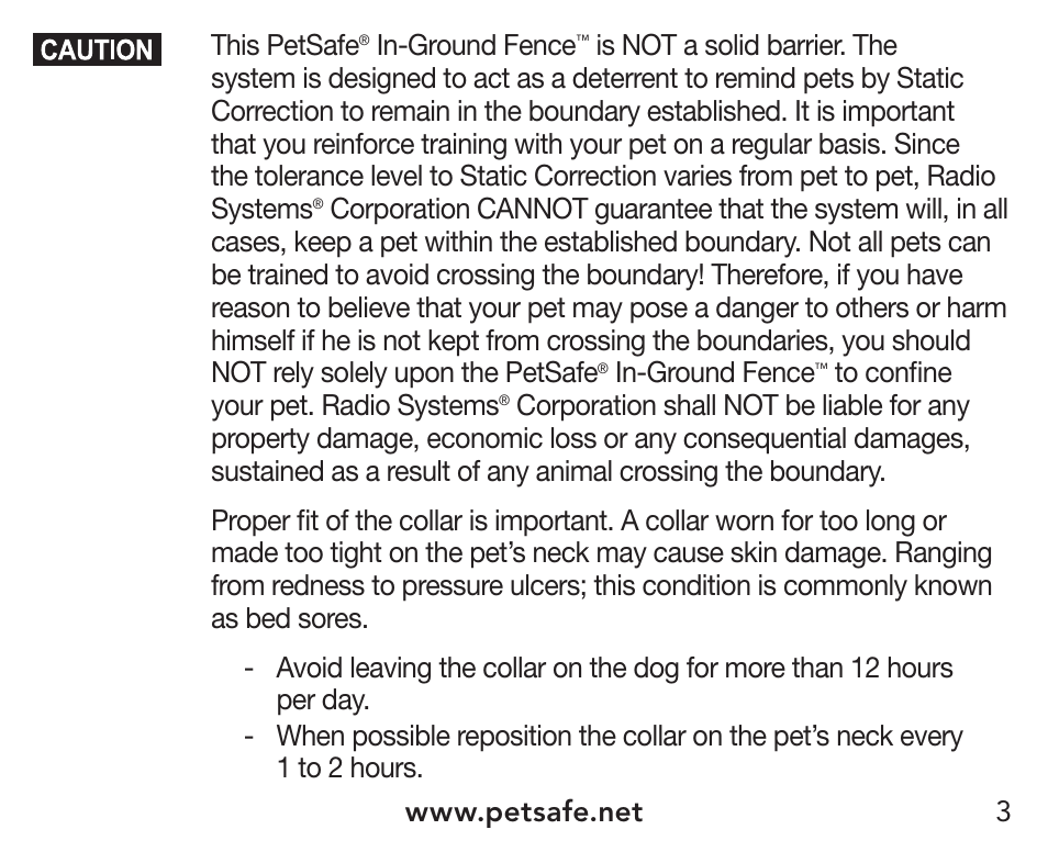 Petsafe UltraSmart® In-Ground Fence™ Receiver Collar User Manual | Page 3 / 28
