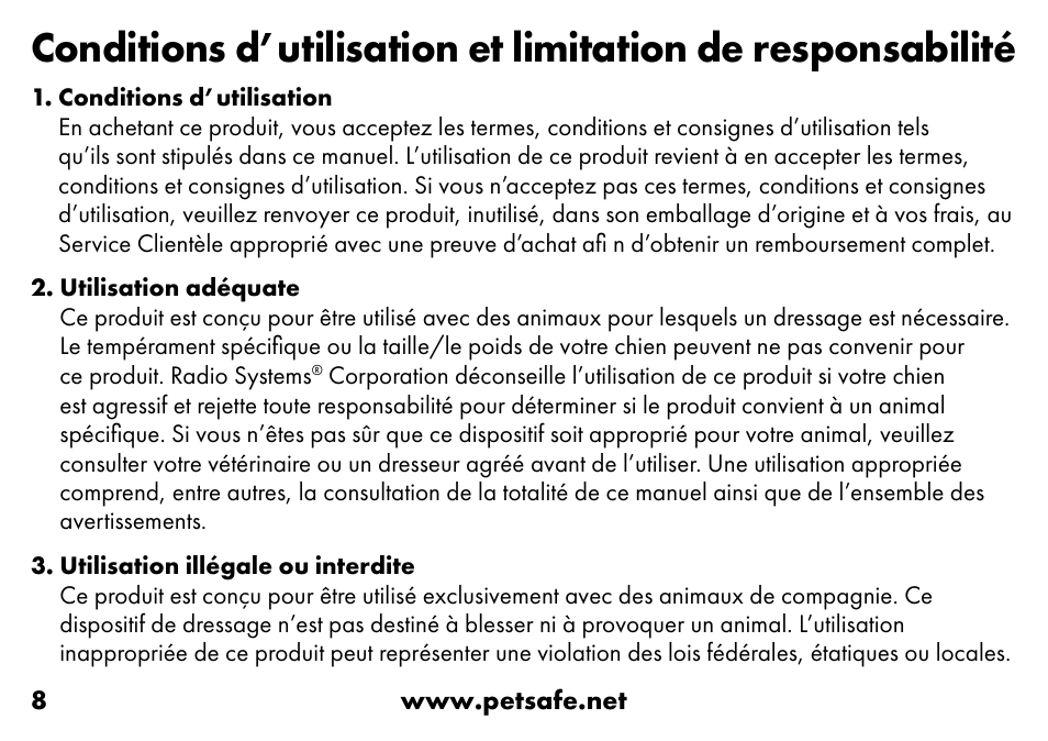 Petsafe VT-800 Remote Vibration Trainer Add-A-Dog® Extra Receiver Collar User Manual | Page 8 / 32