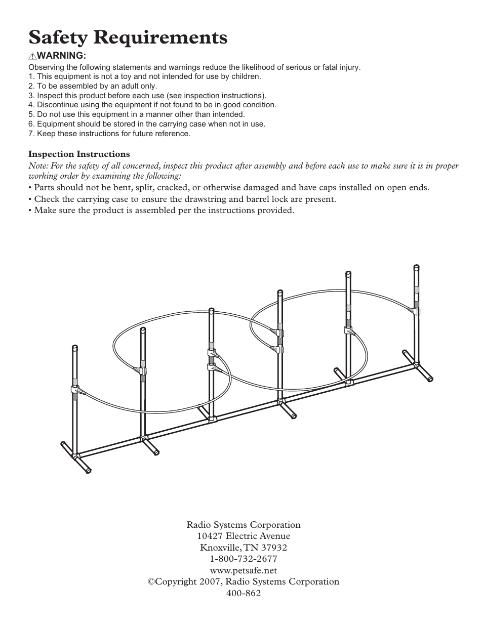 Safety requirements | Petsafe Weave Poles User Manual | Page 4 / 4