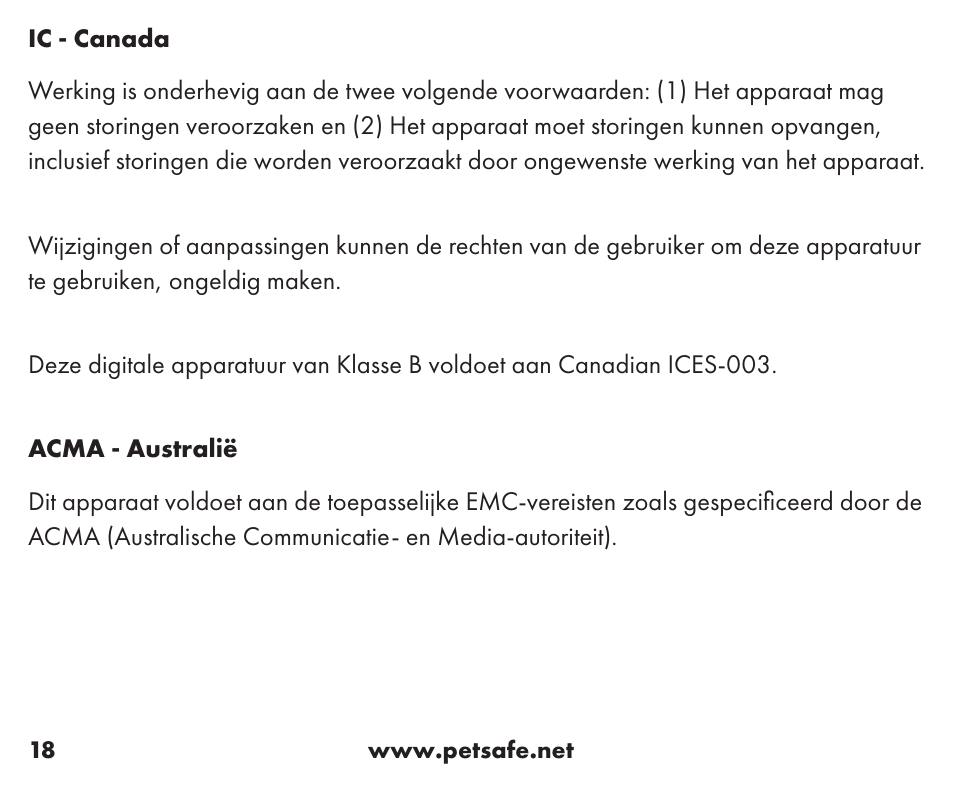 Petsafe Wireless Containment System™ Add-A-Dog® Extra Receiver User Manual | Page 18 / 40