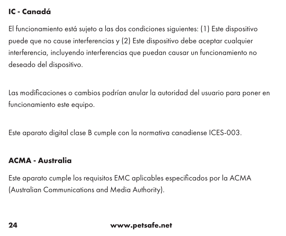 Petsafe Wireless Containment System™ Add-A-Dog® Extra Receiver User Manual | Page 24 / 40