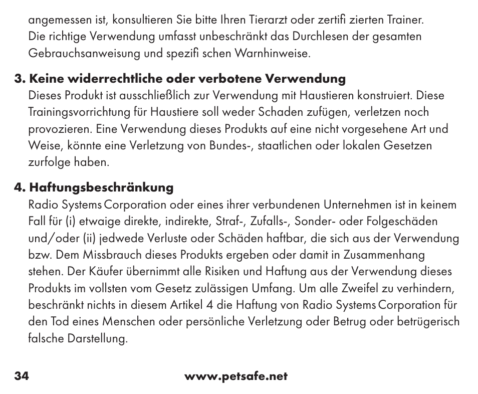 Petsafe Wireless Containment System™ Add-A-Dog® Extra Receiver User Manual | Page 34 / 40