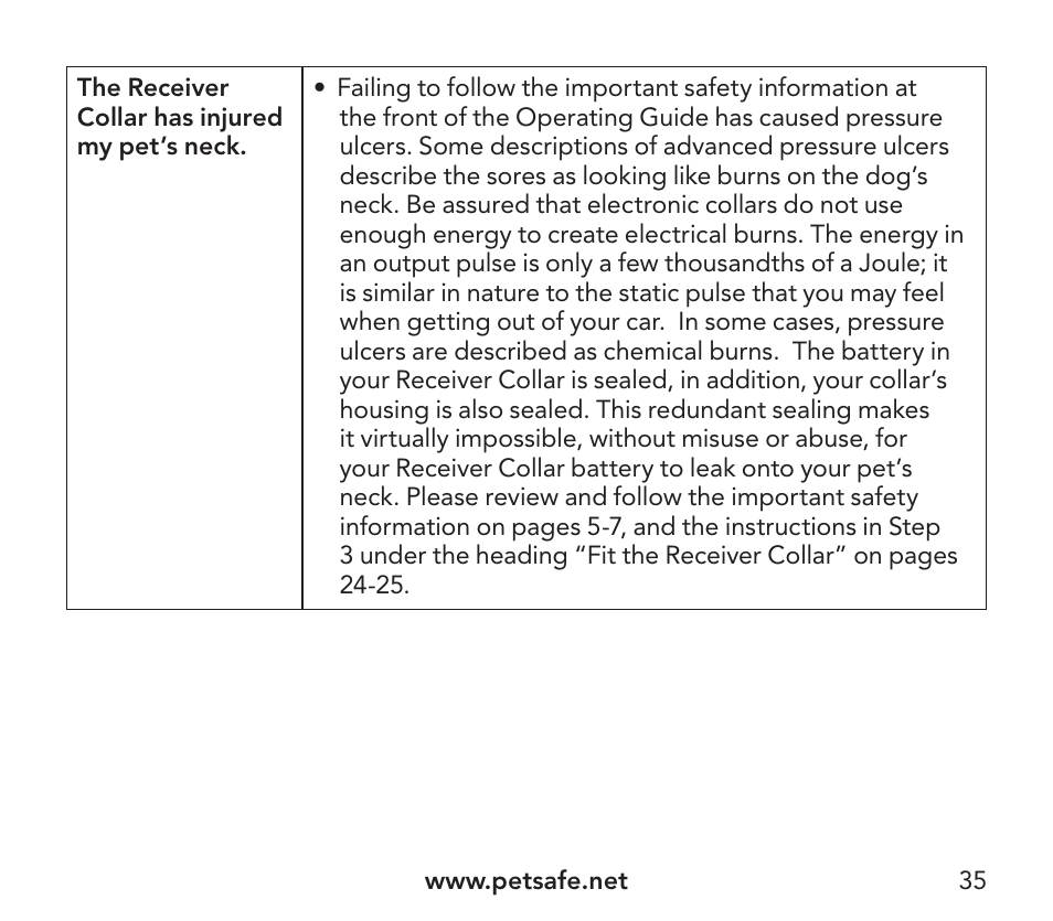 Petsafe YardMax™ Rechargeable In-Ground Fence Add-A-Dog® Extra Receiver Collar User Manual | Page 35 / 44