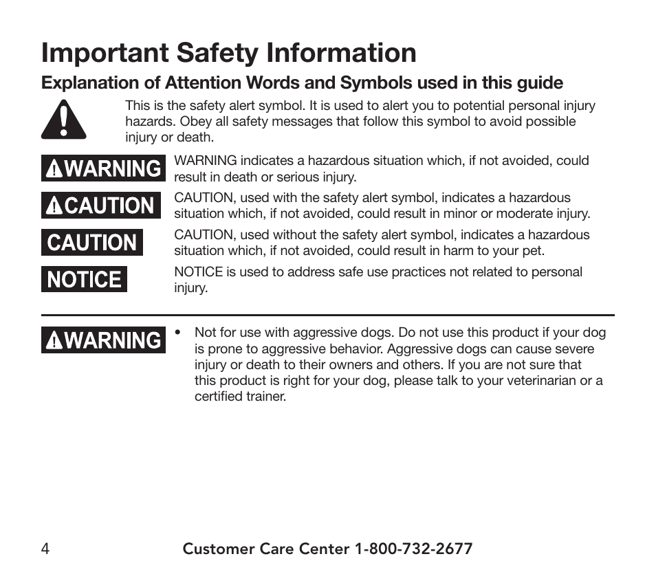 Important safety information | Petsafe YardMax™ Rechargeable In-Ground Fence Add-A-Dog® Extra Receiver Collar User Manual | Page 4 / 44