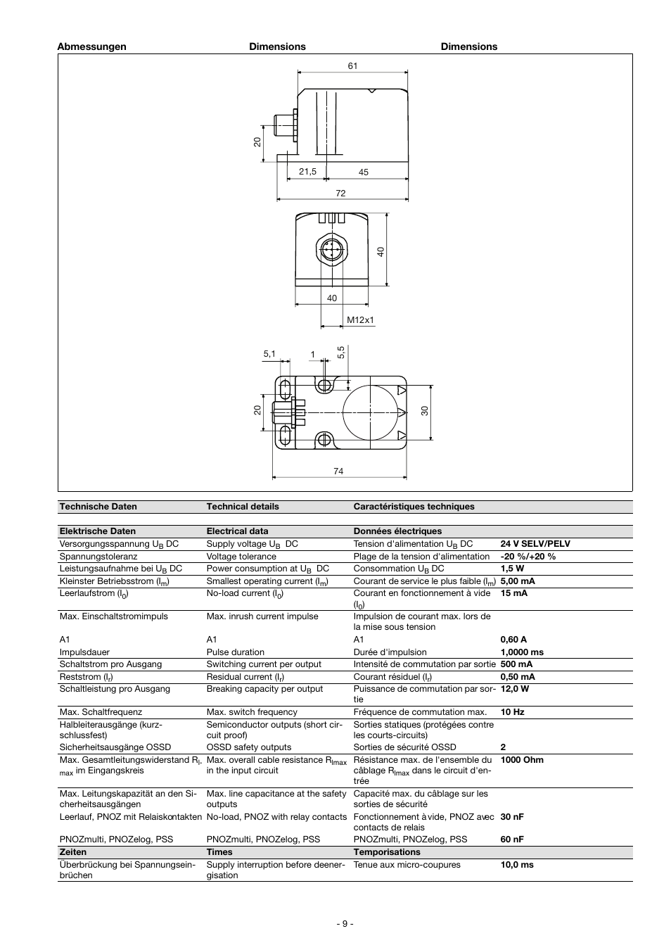 Pilz PSEN in1n User Manual | Page 9 / 12