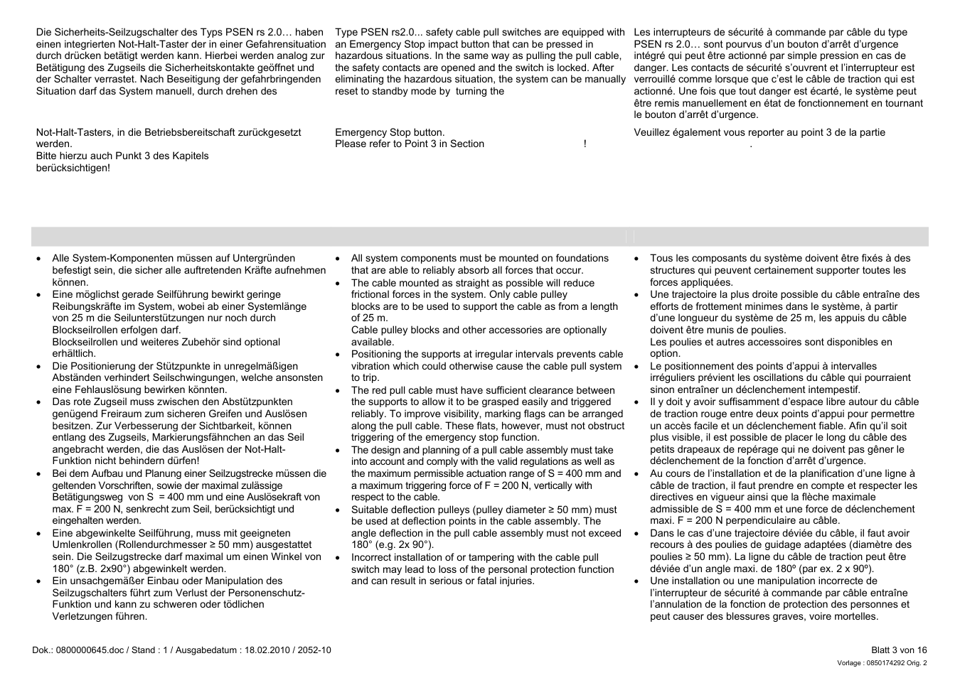 Pilz PSEN rs2.0-175 User Manual | Page 3 / 16