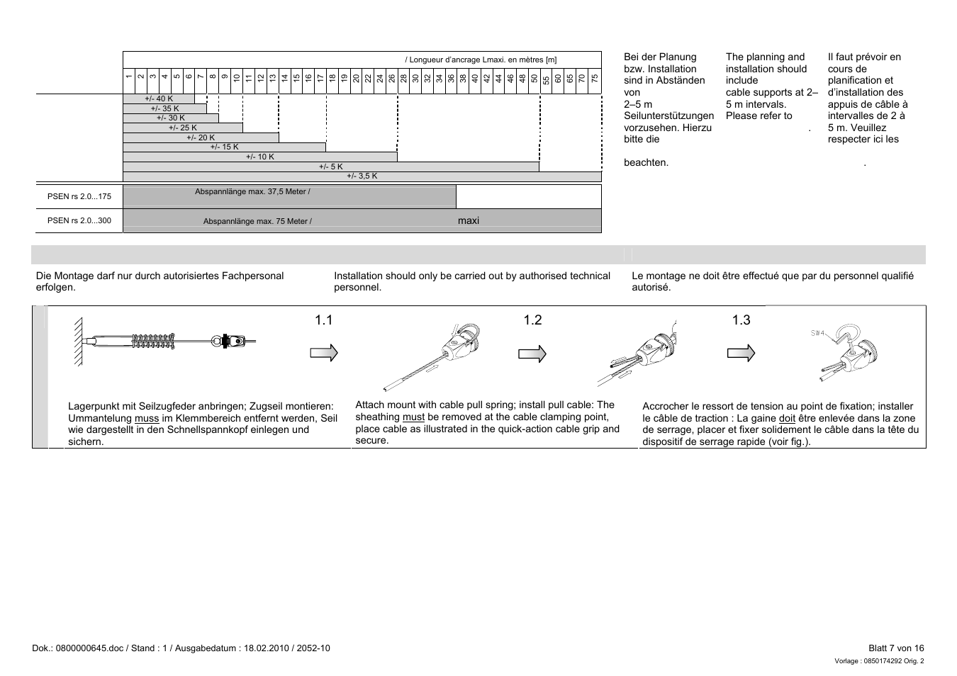 Pilz PSEN rs2.0-175 User Manual | Page 7 / 16