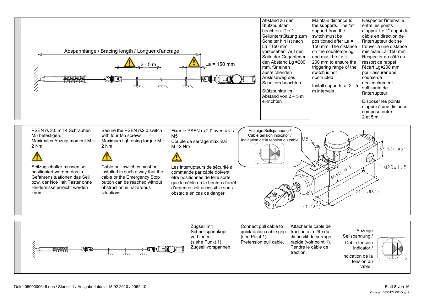 Pilz PSEN rs2.0-175 User Manual | Page 8 / 16