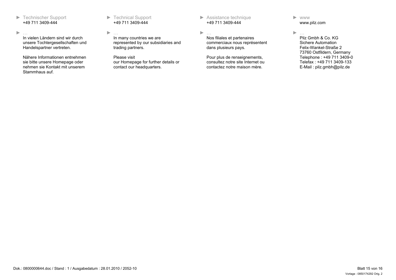 Pilz PSEN rs1.0-300 User Manual | Page 15 / 16