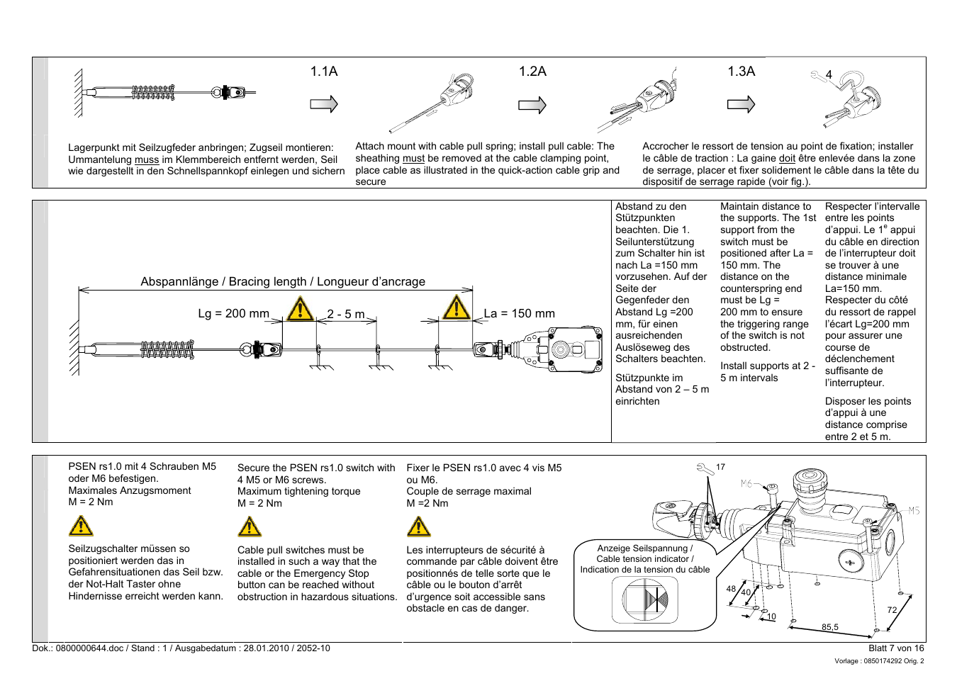Pilz PSEN rs1.0-300 User Manual | Page 7 / 16